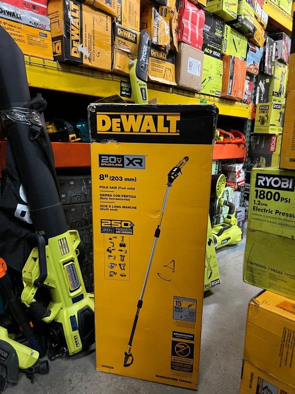 DEWALT 20V CORDLESS Pole Saw XR BRUSHLESS $179