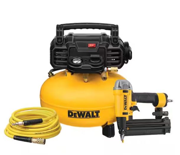 🔥 DEWALT 18-Gauge Brad Nailer & 6 Gal. Pancake Air Compressor Combo Kit – Brand New!