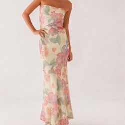  Women Floral Formal Strapless