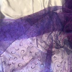 Wedding Baby Shower Curtains Lavender White 