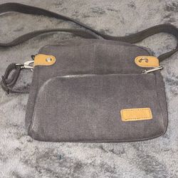 Travelon RFID Medium Crossbody Purse Bag / Fanny Pack Gray NWOT 9"