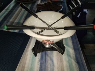 Fondue set with 4 Forks