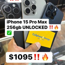 iPhone 15 Pro Max 256gb  UNLOCKED 