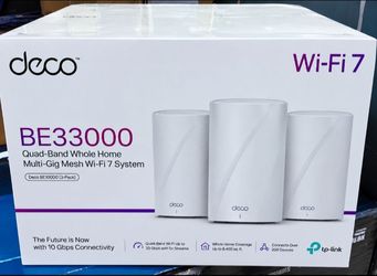 Deco 7 Elite BE33000 Quad-Band Wi-Fi 7 Whole Home Mesh Router System- Deco BE95 (3-Pack)
