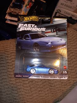 Hot Wheels Premium Fas& Furious 1996 Nissan 180 Sx Type X