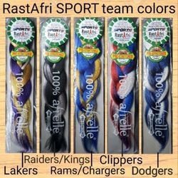 RastAfri Sport Team Colors Pre-stretched Braid Hair
