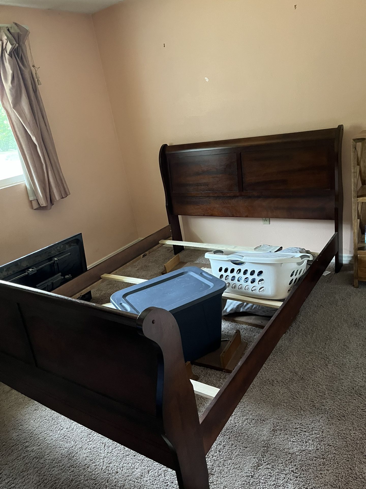 Bed frame with headboard