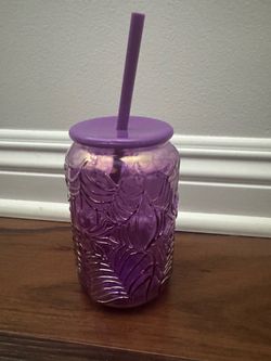 Halloween Glass Tumbler With Straw,