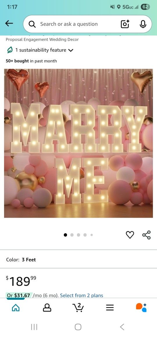 MARRY ME Light Up Letters