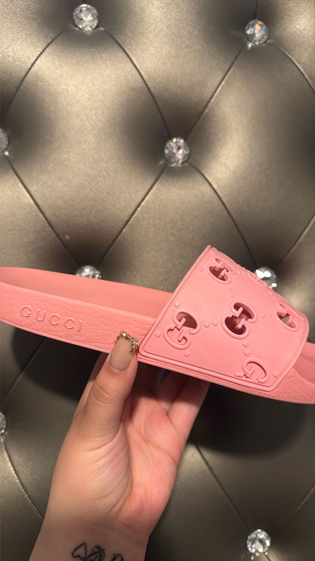 Pink Gucci Slides