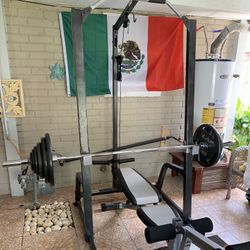 Home Gym Equipment w/ Barbell & Plates