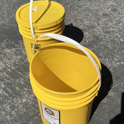 5 Gallon, Yellow Buckets