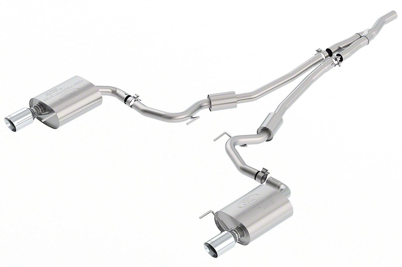 404452 - Ford Performance by Borla Sport Cat-Back Exhaust with Chrome Tips (15-20 EcoBoost w/o Active Exhaust)