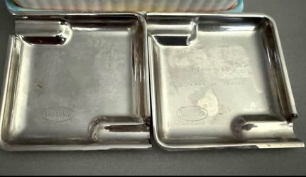 VINTAGE VASCONIA MID CENTURY STAINLESS STEEL ASHTRAYS