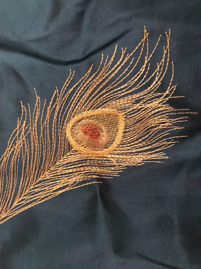 Embroidered Pier 1 peacock curtains (never used)