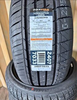 225/40R18 Milestar Set 4 New Tires