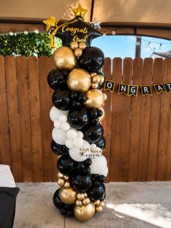Graduation Balloon Column Party Decor