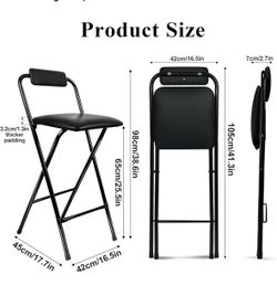 1 Tall folding bar chair