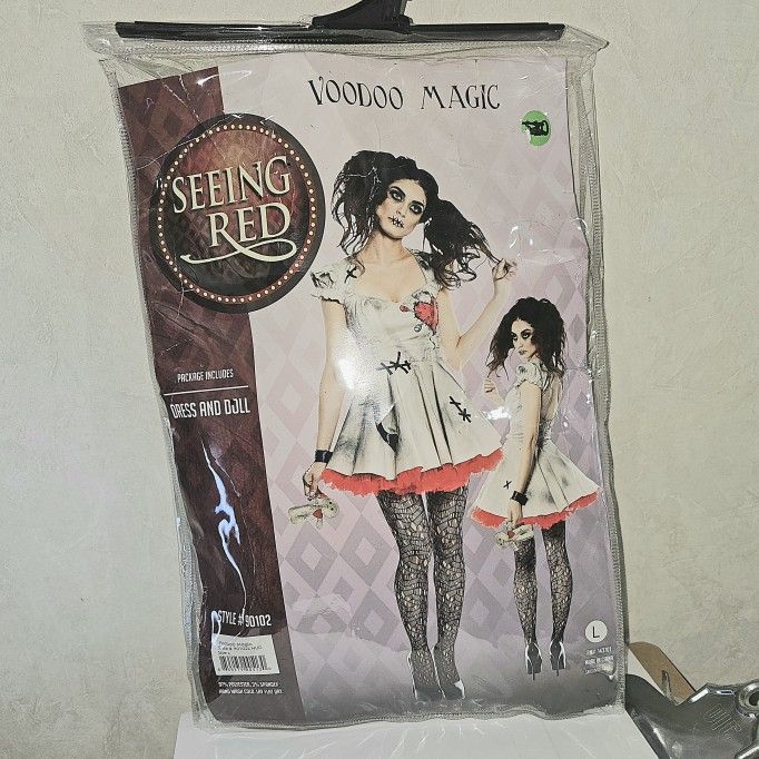 Yandy  Seeing Red Voodoo Doll Sexy Costume Size L