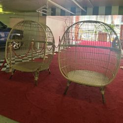 Oversized wicker chairs 