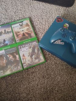 XBOX ONE S ALL INCLUDED 5 GAMES CHARGING CABLE HDMI MAKE ME AN OFFER