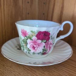 Allyn Nelson Fine Bone China Tea Cup And Saucer 