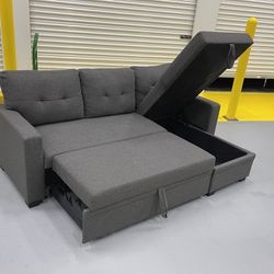 Gray Couch with Pull out Bed