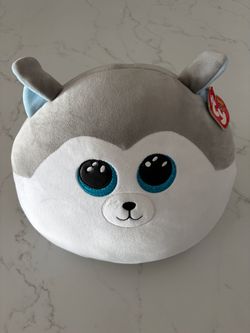 Ty Squish-A-Boo Husky Plush Pillow