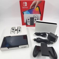 Nintendo Switch OLED Model HEG-001 Handheld Console - 64GB - White w/ box