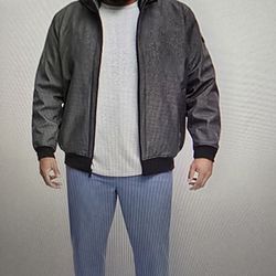 Dockers Mens Big and Tall Sherpa Lined Hooded Midweight Softshell Jacket L  tall Color Gray New