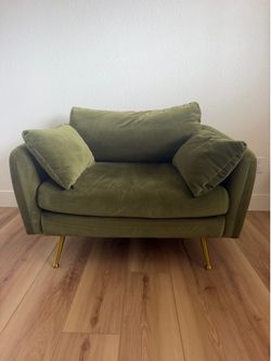 Abany park green velvet chair