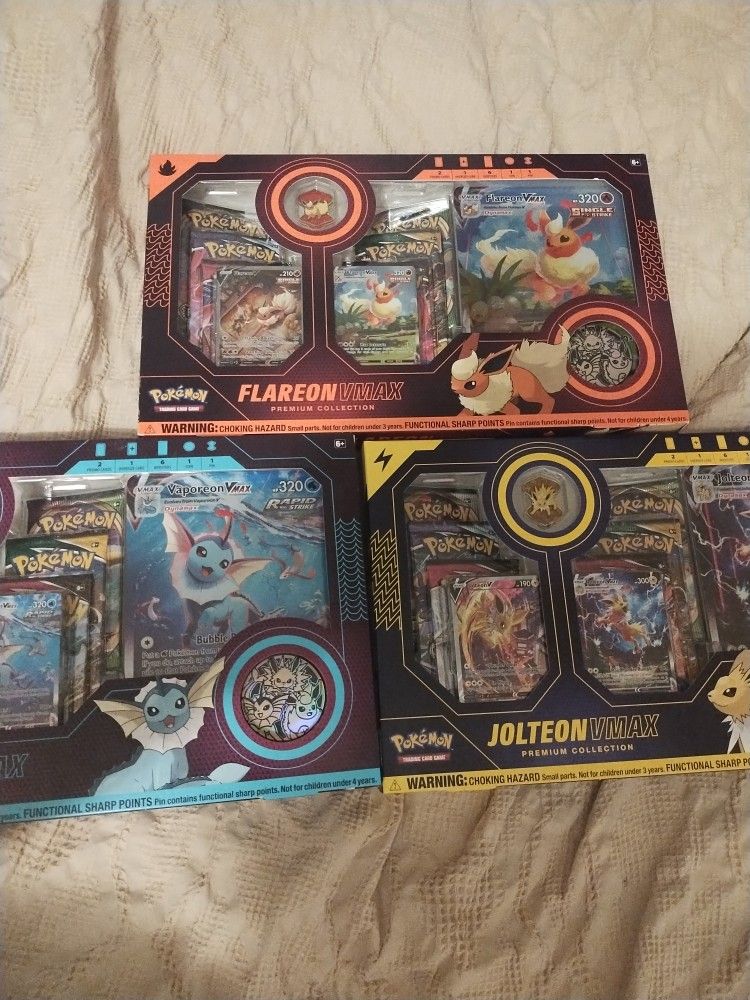 3 Box Bundle Of Pokemon Vmax Power Collection 