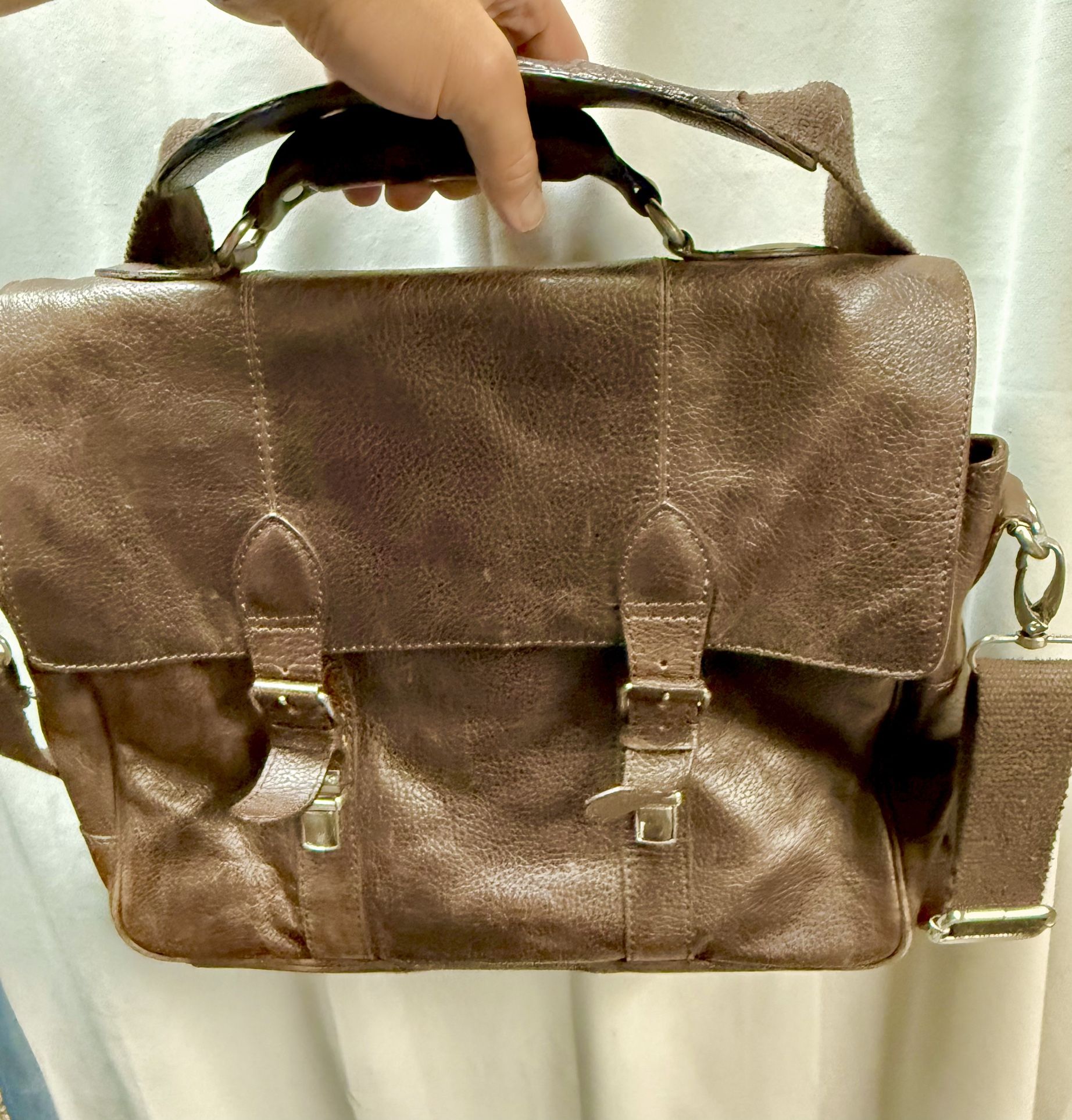 Leather Messenger Bag Briefcase - The British Belt Company - England Men’s Collection Laptop Briefcase messenger Bag Brown Leather