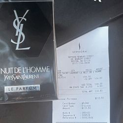 YSL La Nuit de l’Homme Men’s Cologne EDT Authentic + Receipt