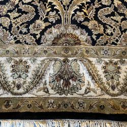 9 X 12 100% Wool Indo- Persian Hand Knotted Rug 