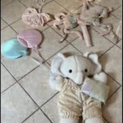 Baby crib sheets and wall and room accessories 