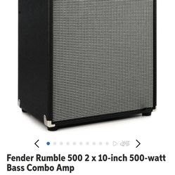 Fender Rumble 500 2x1 Inch 500 Watt Bass Combo Amp