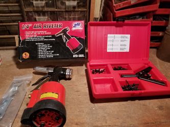ATD Hydraulic air rivet gun & Huck Riveter plastic rivet kit