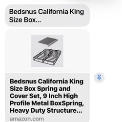 California King Bedframe Boxspring Combo