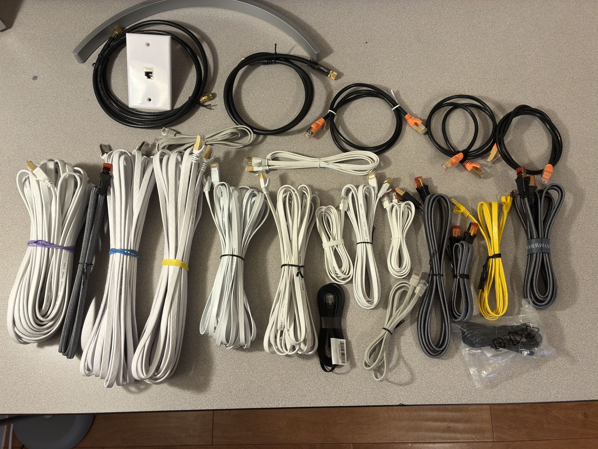 Ethernet and Networking Cables Pack - Various Types and Lengths