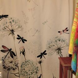 Fabric shower curtain 