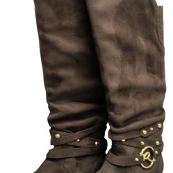 Roca Wear Women's Brown Faux Suede Tall Boots Size 6.5