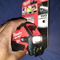 2 Milwaukee Measuring Tapes 35ft Wide Blade And 25ft LED And Magnetic 