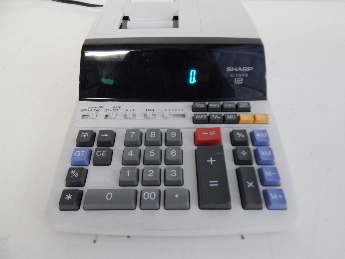 Sharp EL-1197PIII Printing Calculator Heavy Duty Ribbon Printer