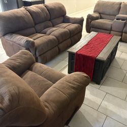 3piece Reclining couch set