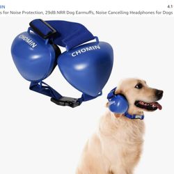 CHOMIN Dog Ear Muffs for Noise Protection, 29dB NRR Pet Earmuffs, Noise Cancelling Headphones for Dogs, Dog Ear Plugs for Hearing Protection from Thun