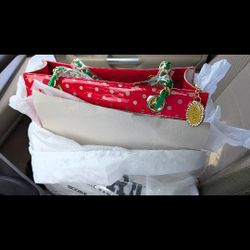 SCORE! Andrea Clear Stadium Tote - Holiday Red & Gold