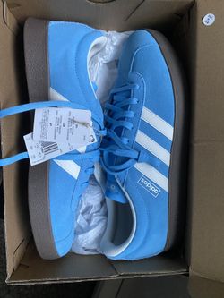 Brand New adidas VL Court 2.0 Semi Blue Burst Core White Gum Size12