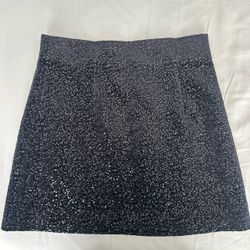 Zara black sequin mini skirt
