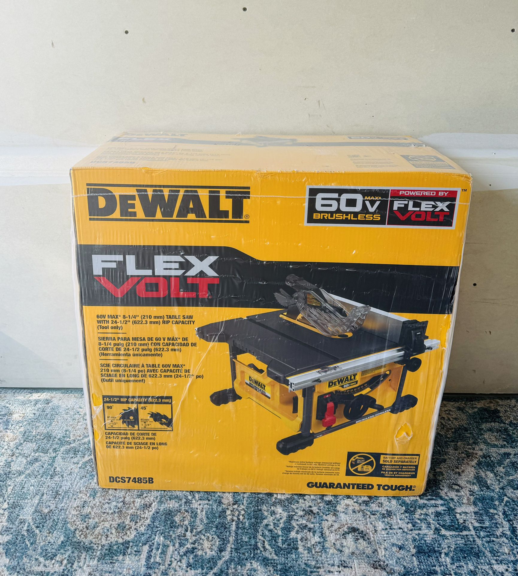 DeWalt 60V MAX Cordless 8-1/4 in. Table Saw (Tool Only)